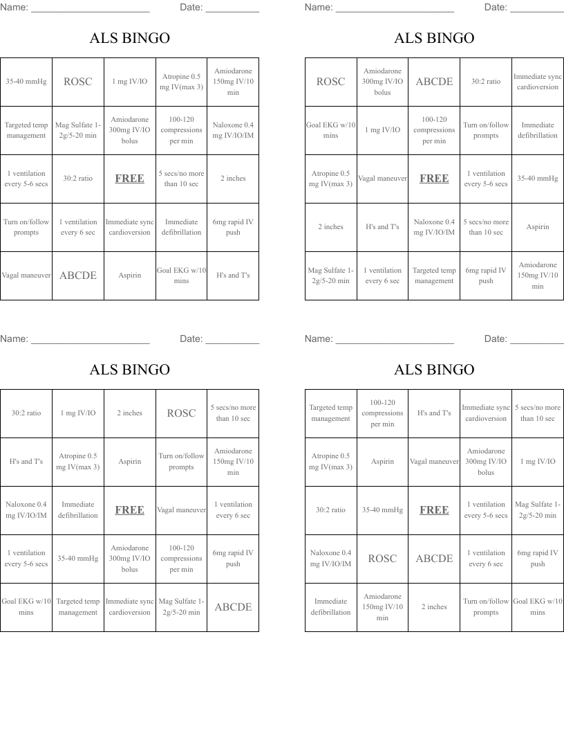 ALS BINGO