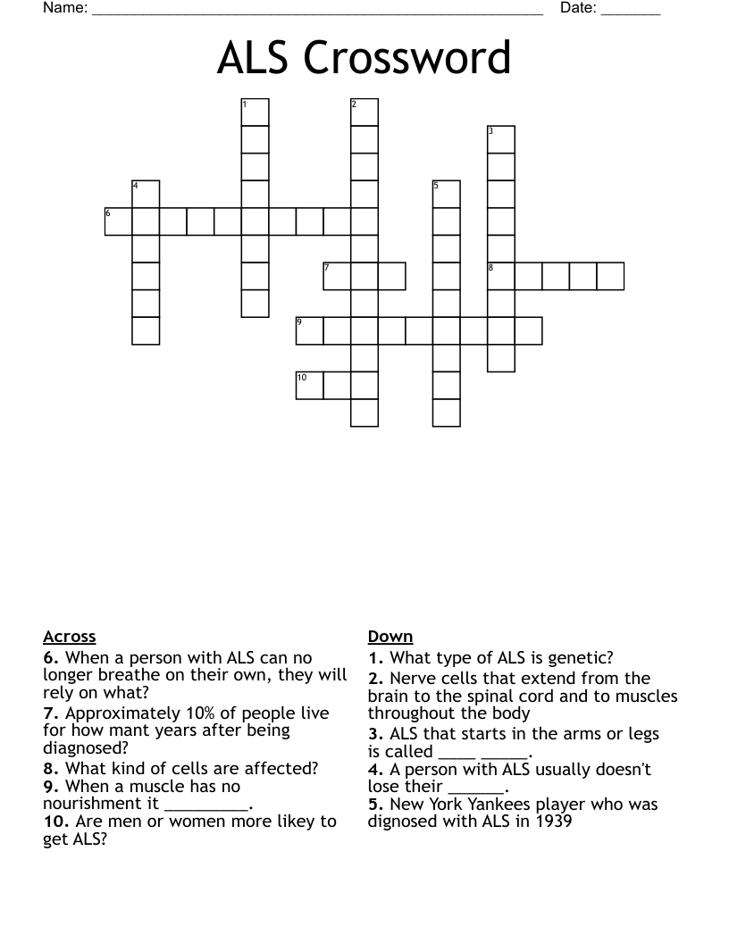 ALS Crossword