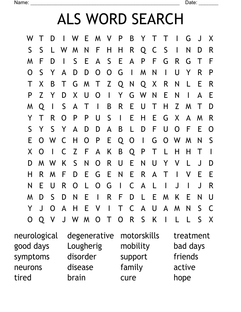 ALS WORD SEARCH