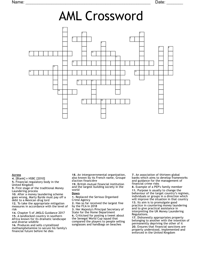 AML Crossword