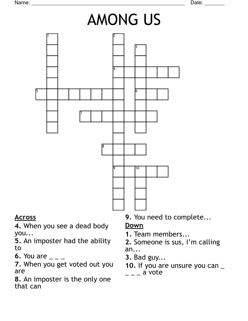 AMONG US Crossword