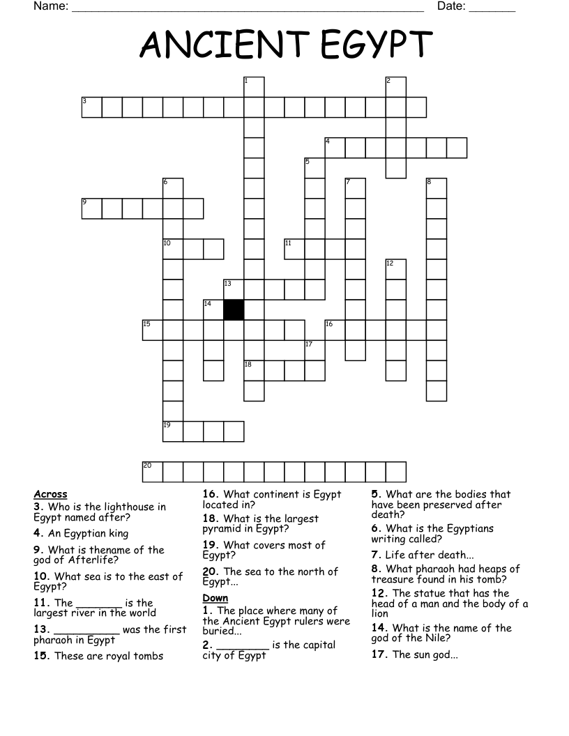 ANCIENT EGYPT Crossword