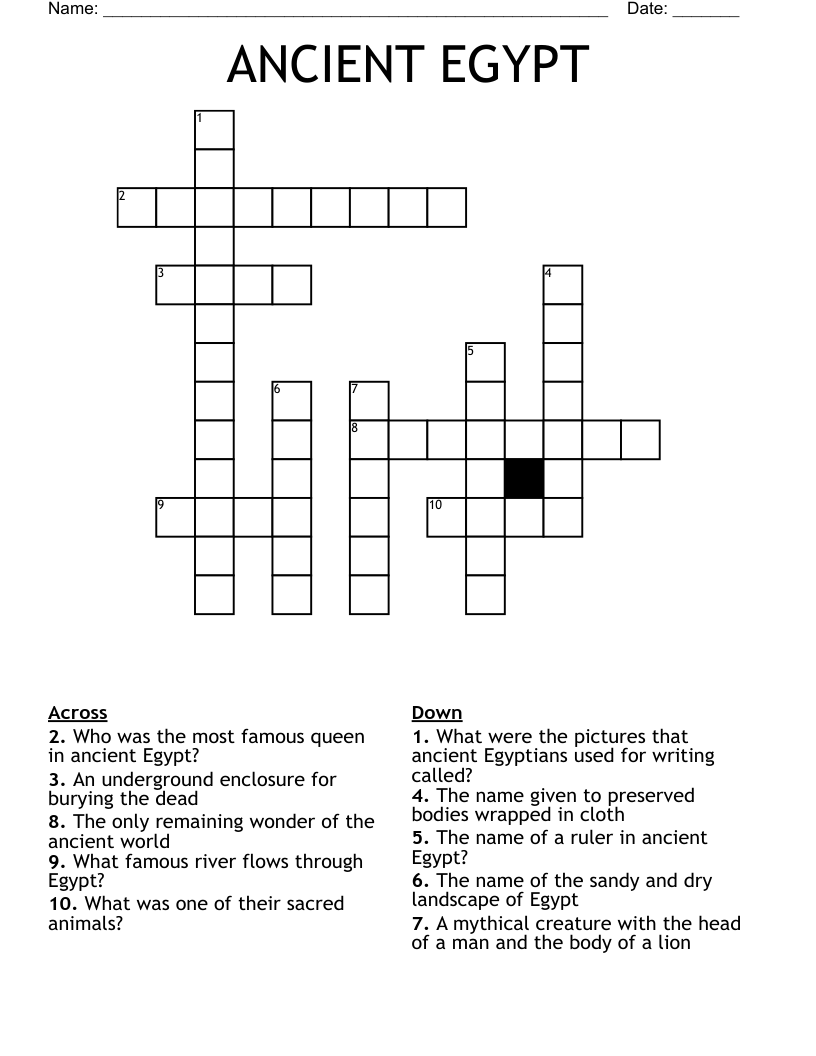 ANCIENT EGYPT Crossword