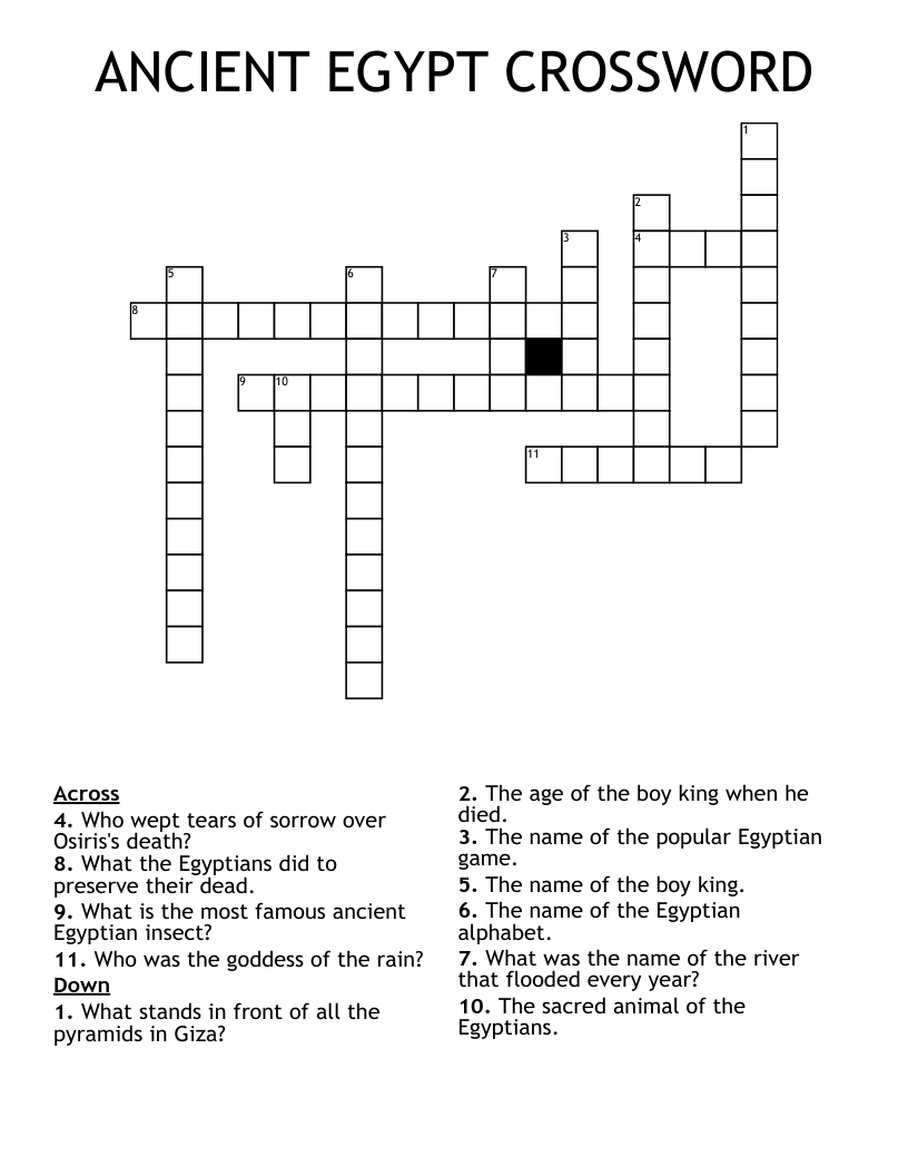 ANCIENT EGYPT CROSSWORD