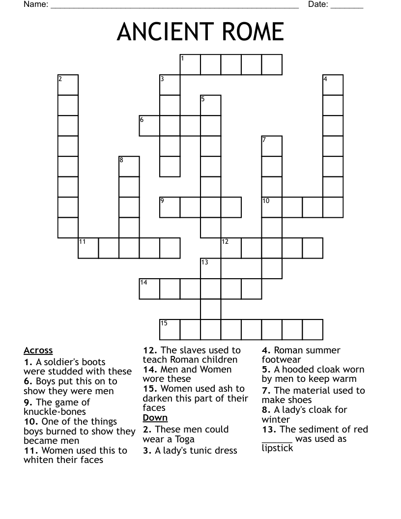ANCIENT ROME Crossword