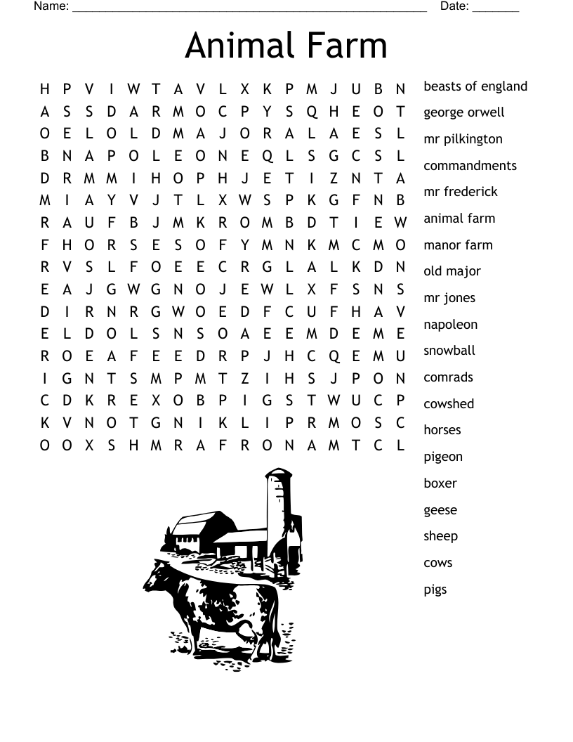 Animal Farm Word Search
