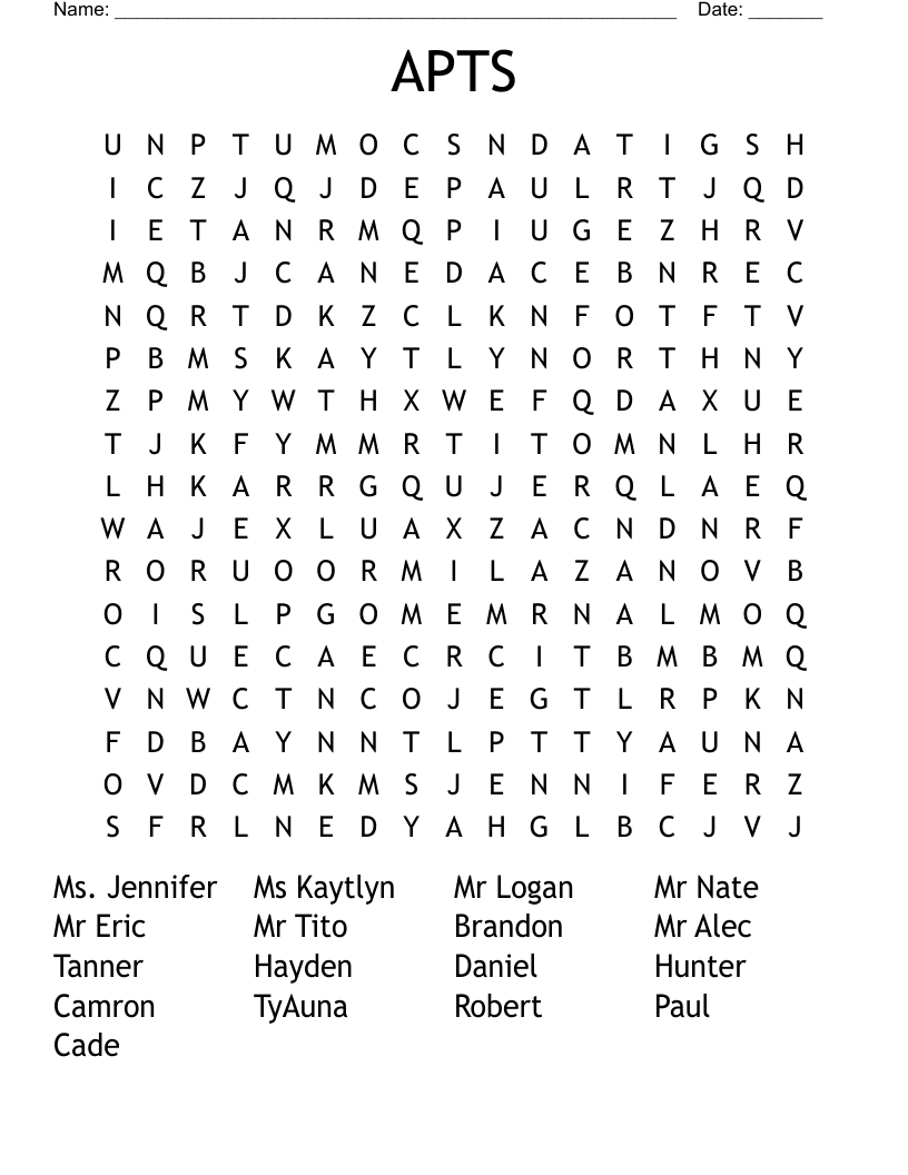 APTS Word Search