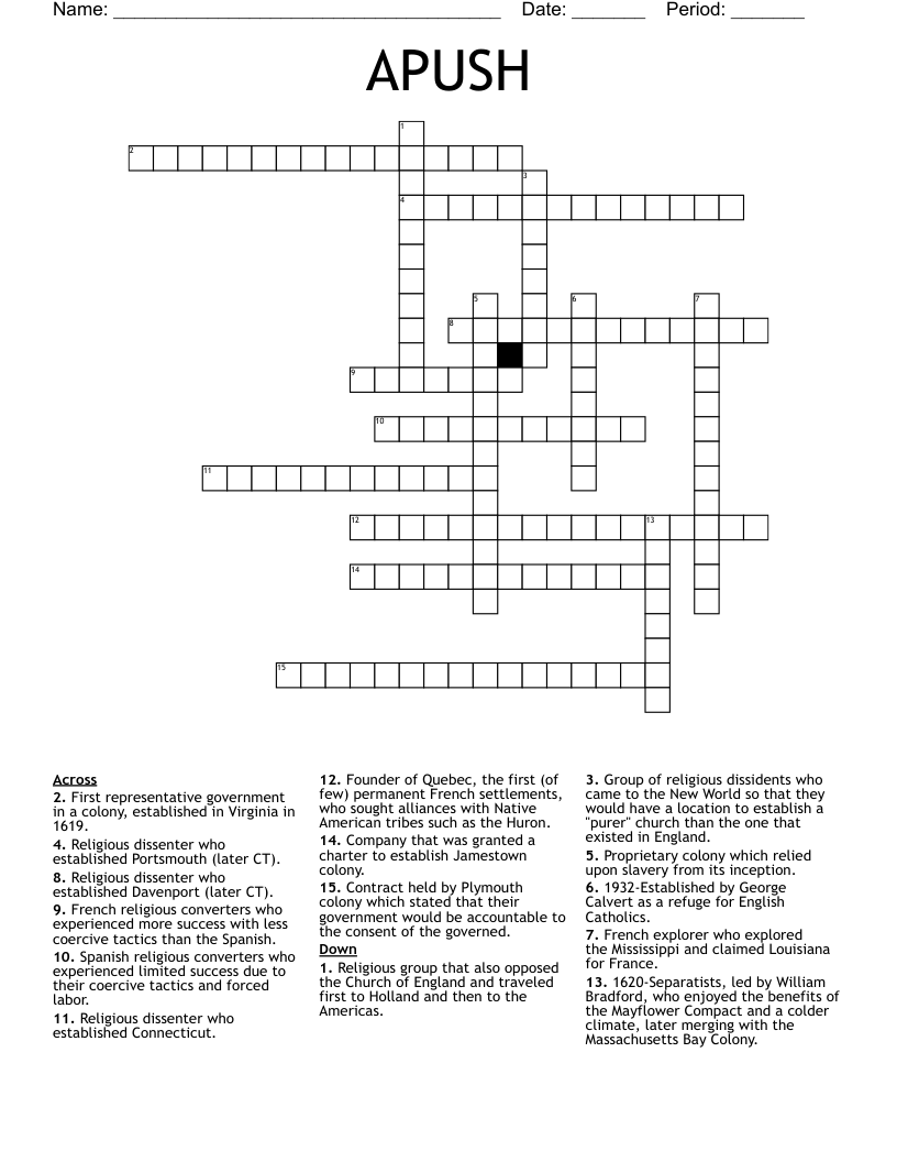 APUSH Crossword
