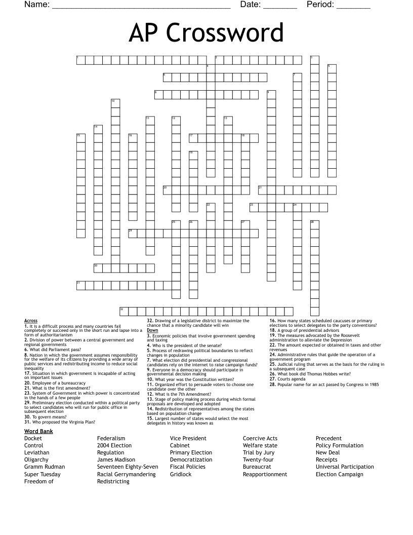 AP Crossword