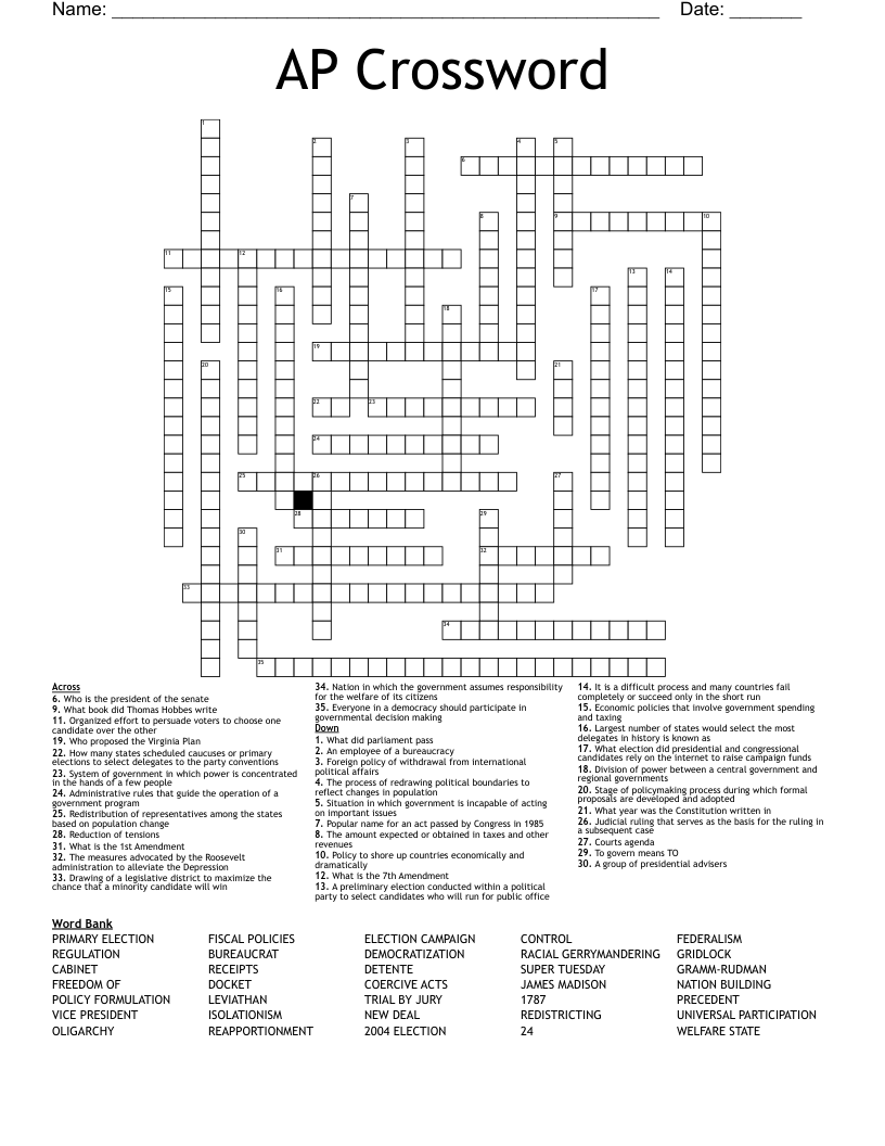 AP Crossword