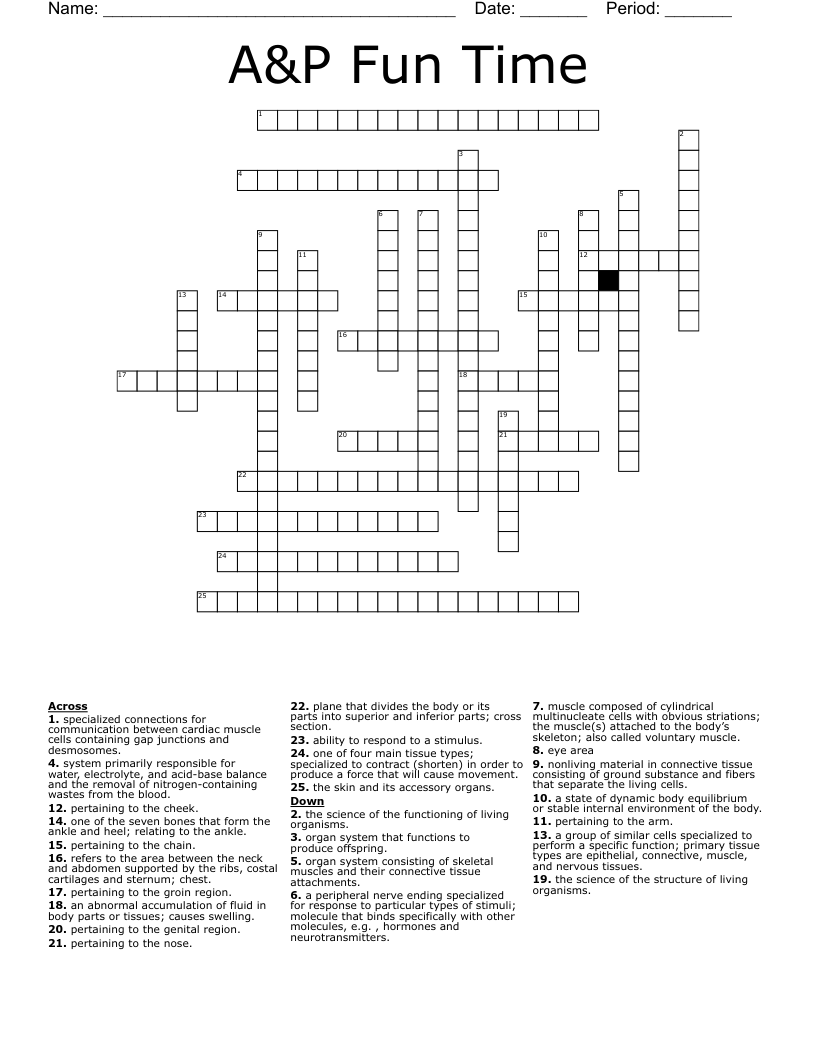 A&P Fun Time Crossword