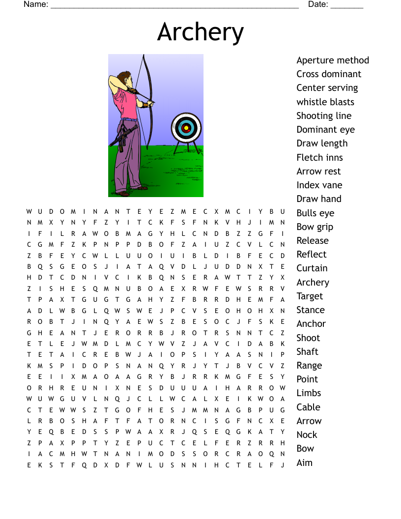 Archery Word Search