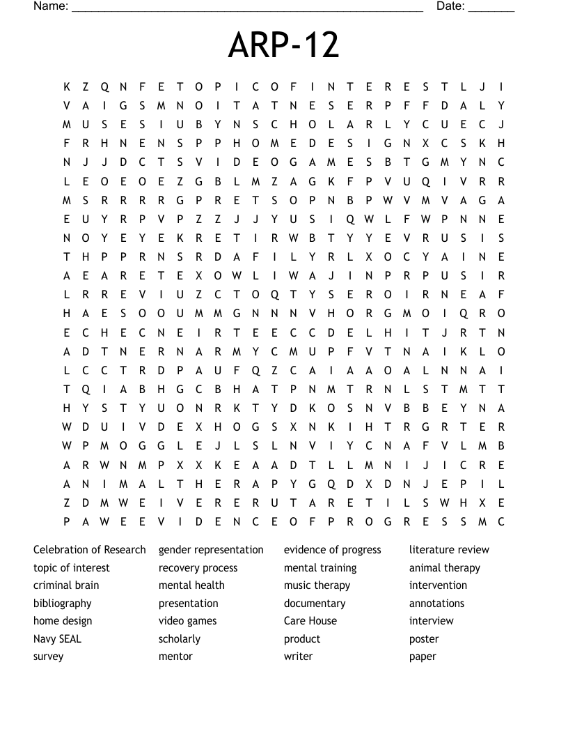 ARP-12 Word Search