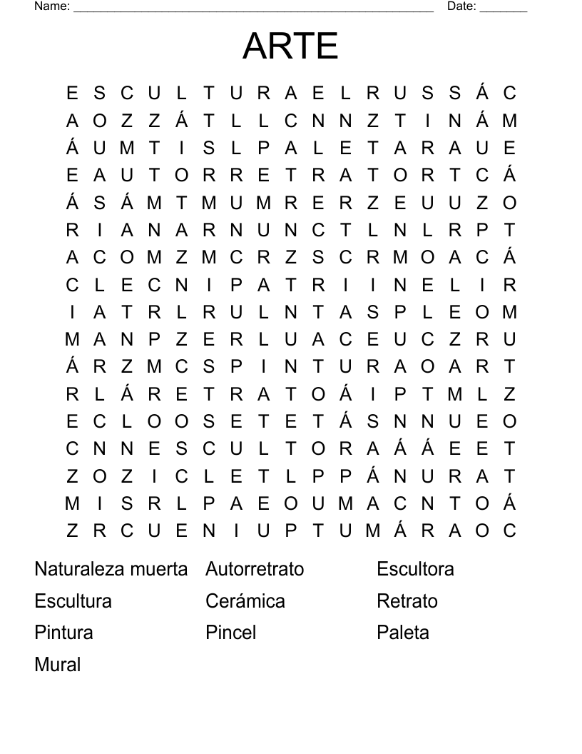 ARTE Word Search
