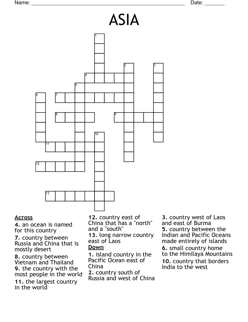 ASIA Crossword