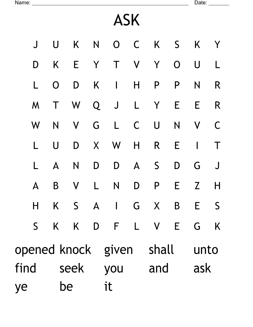ASK Word Search