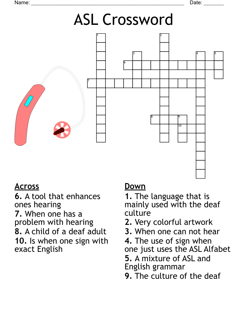 ASL Crossword