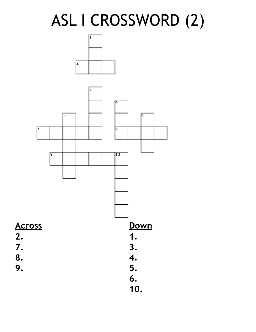 ASL I CROSSWORD (2)