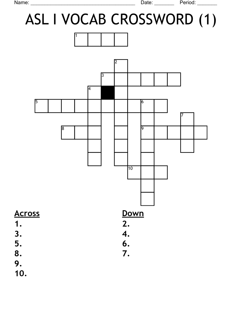 ASL I VOCAB CROSSWORD (1)