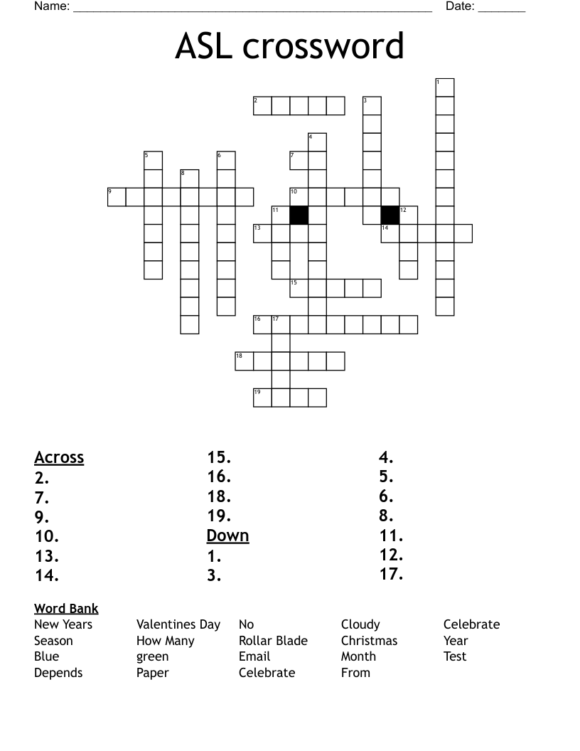 ASL crossword