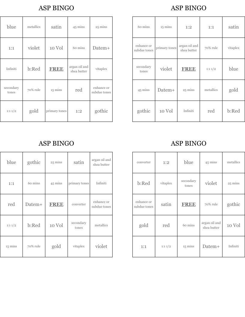 ASP BINGO