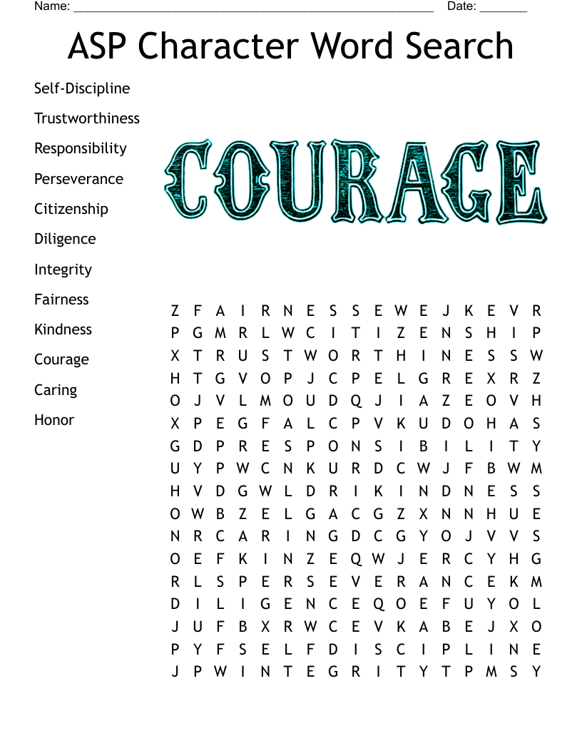 ASP Character  Word Search