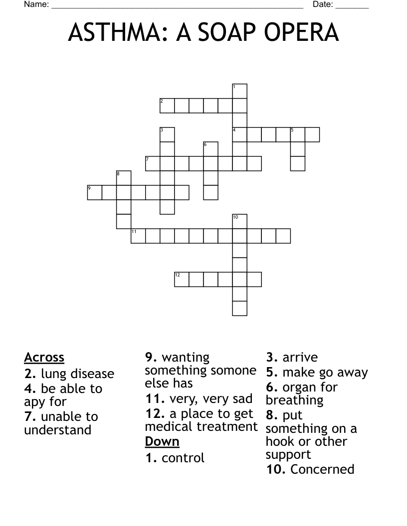 ASTHMA: A SOAP OPERA Crossword