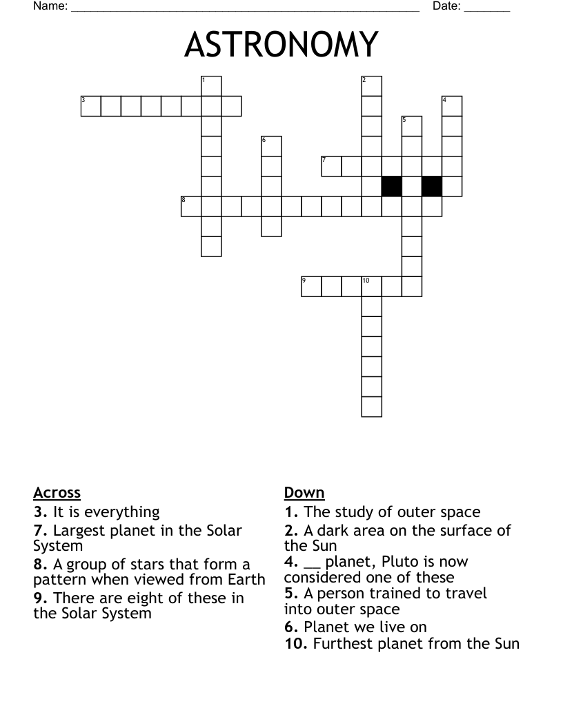 ASTRONOMY Crossword