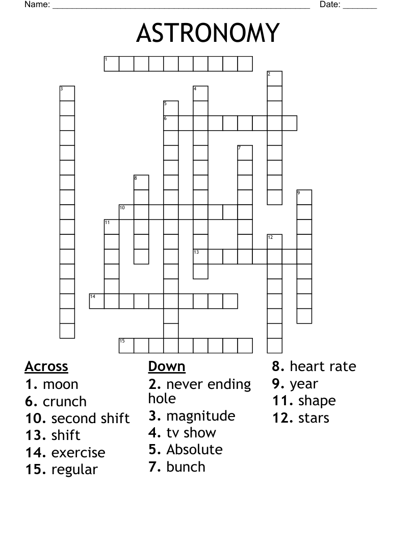 ASTRONOMY Crossword