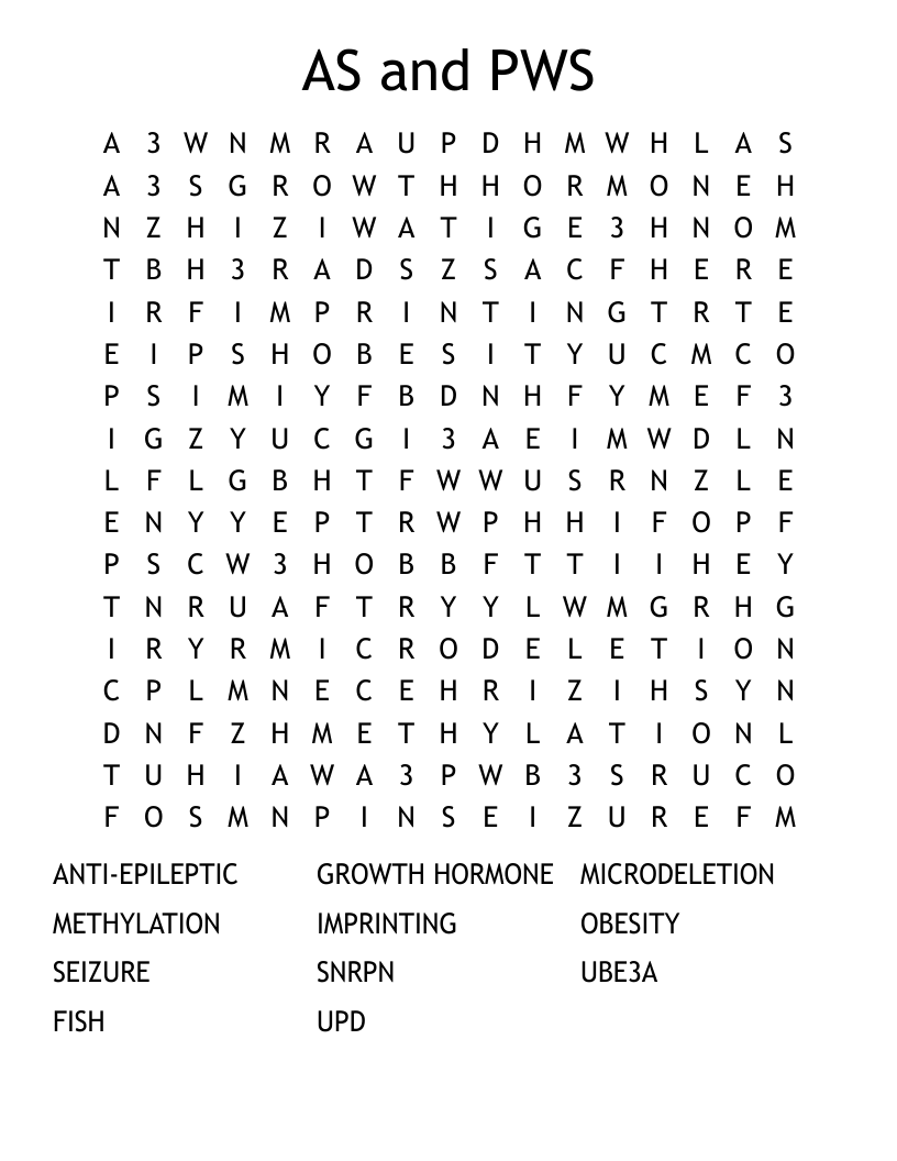 AS and PWS Word Search