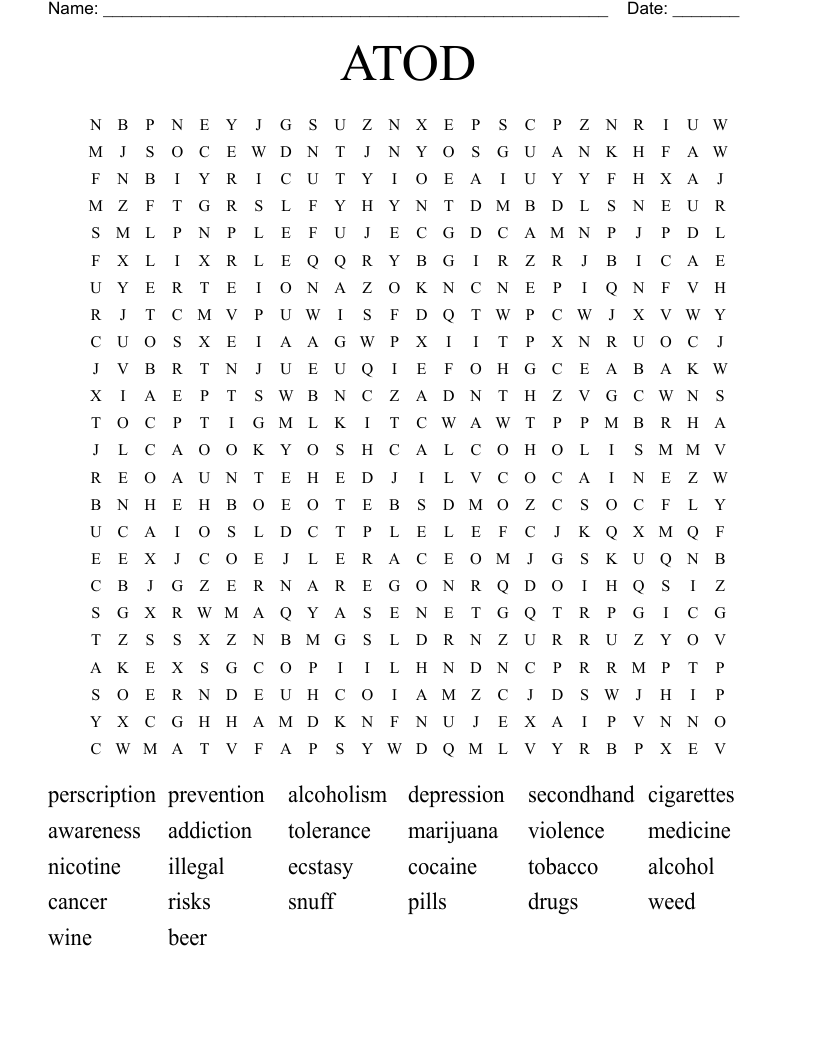 ATOD Word Search