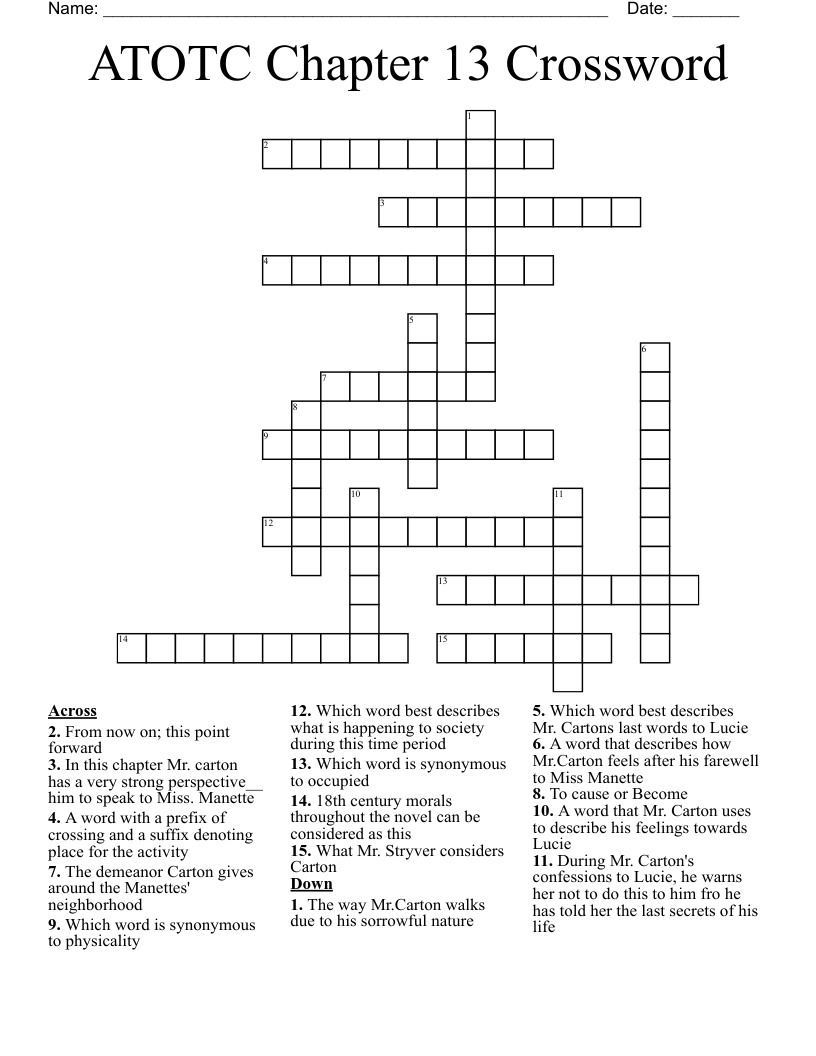 ATOTC Chapter 13 Crossword