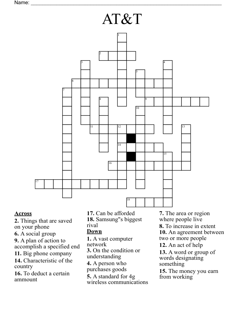 AT&T Crossword