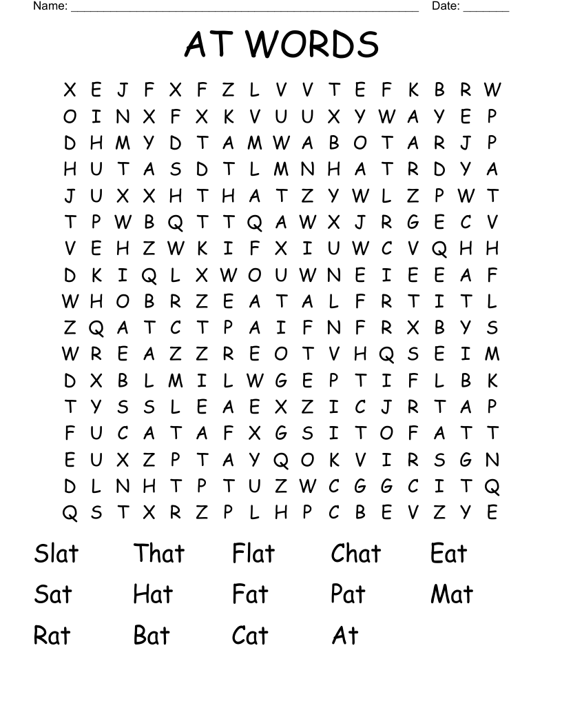 AT WORDS Word Search