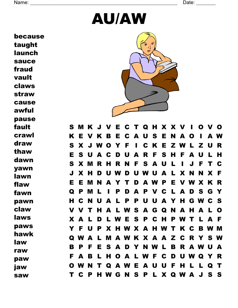 AU/AW Word Search