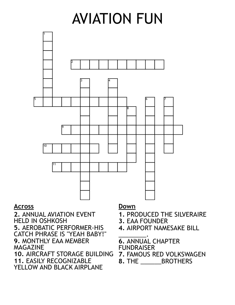 AVIATION FUN Crossword