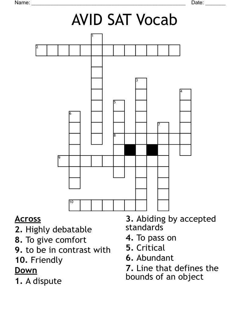 AVID SAT Vocab