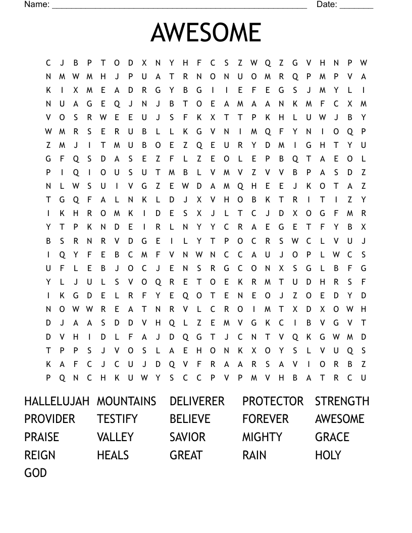 AWESOME Word Search