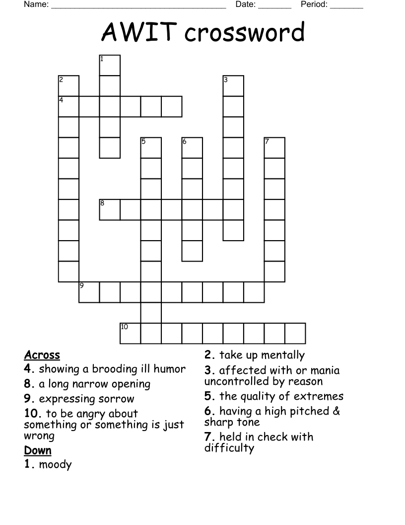 AWIT crossword