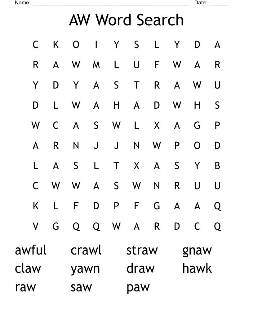 AW  Word Search