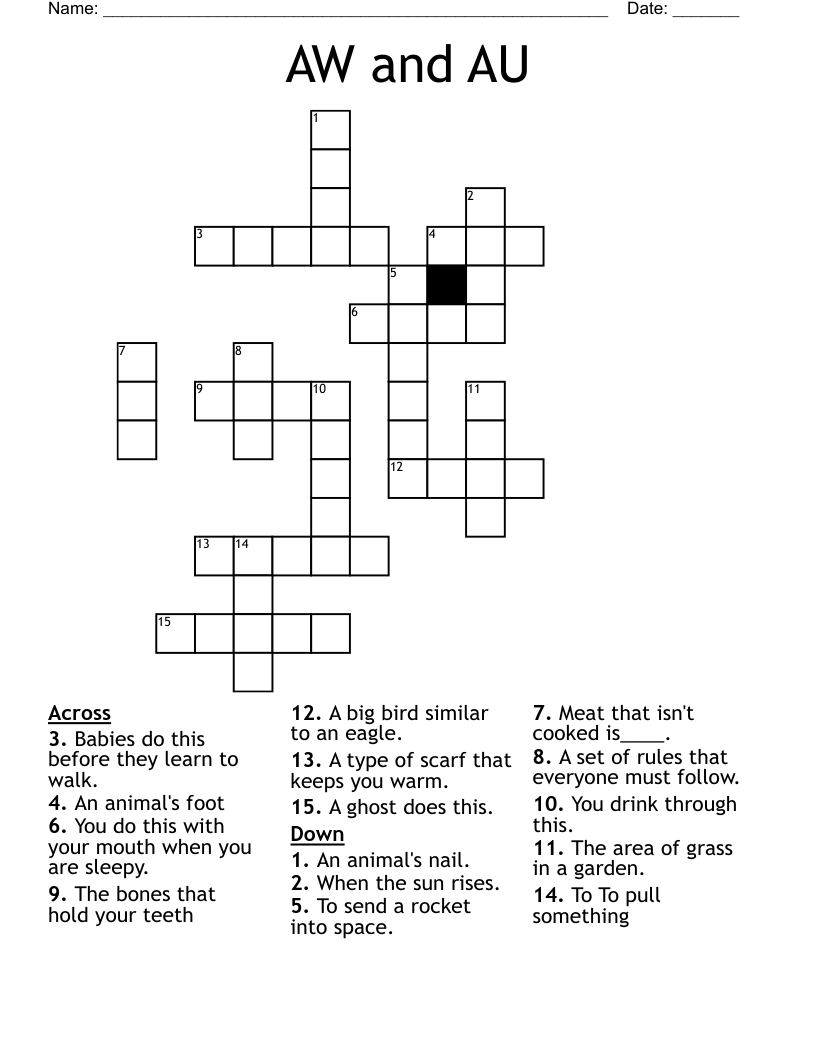 AW and AU Crossword
