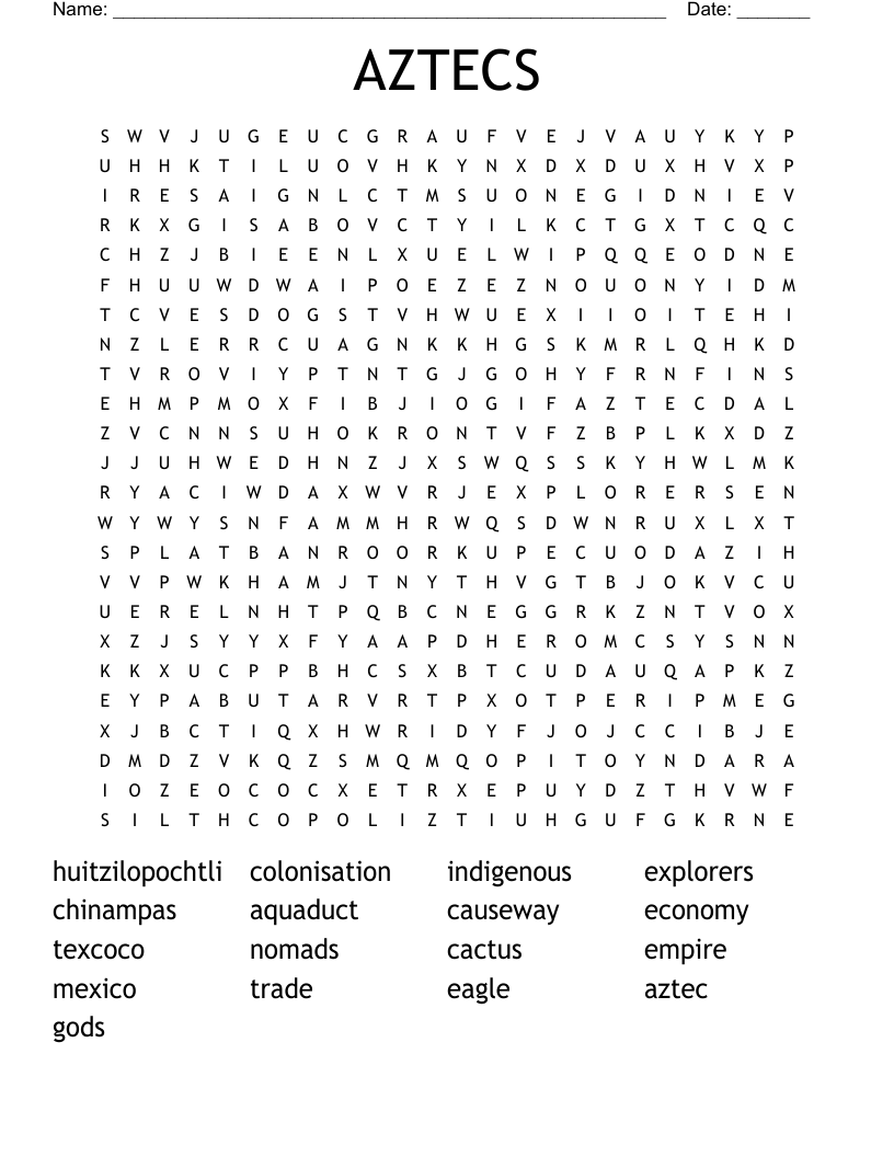 AZTECS Word Search