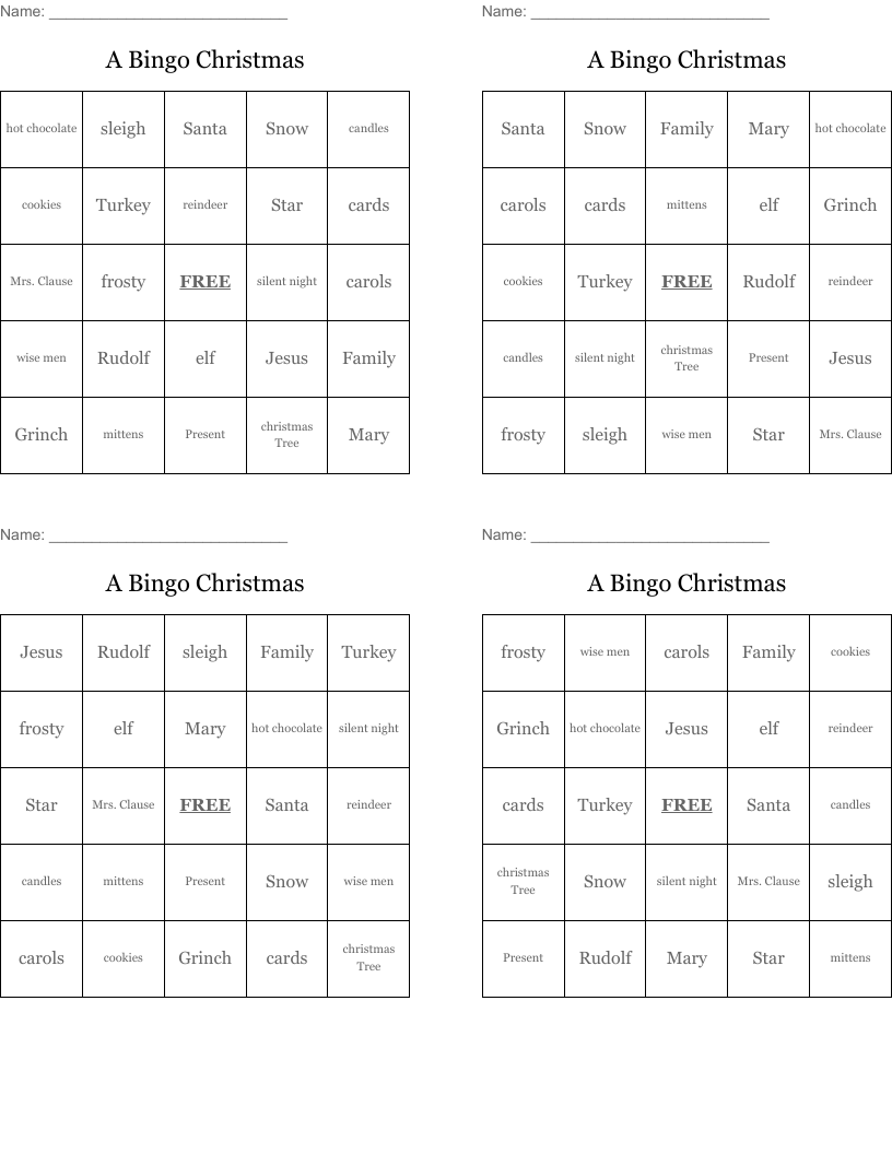 A Bingo Christmas