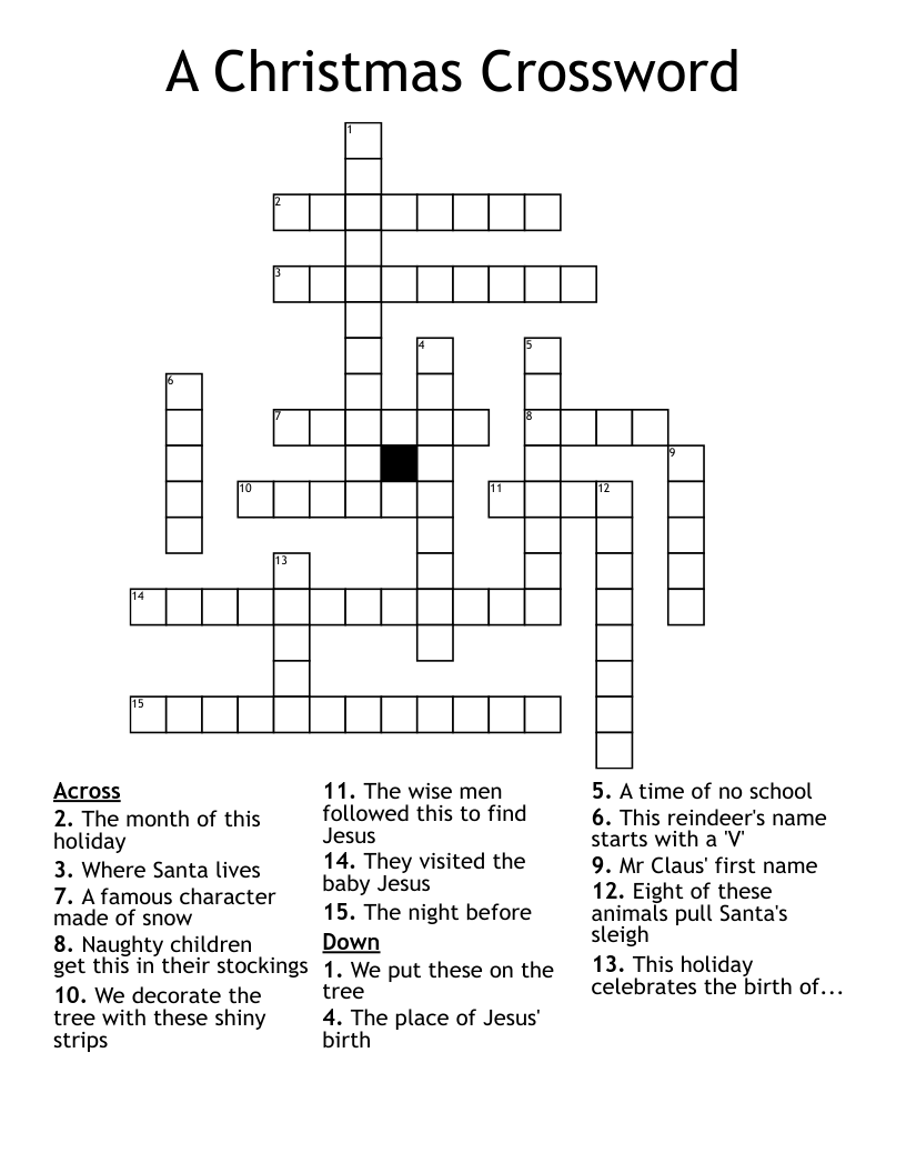 A Christmas Crossword