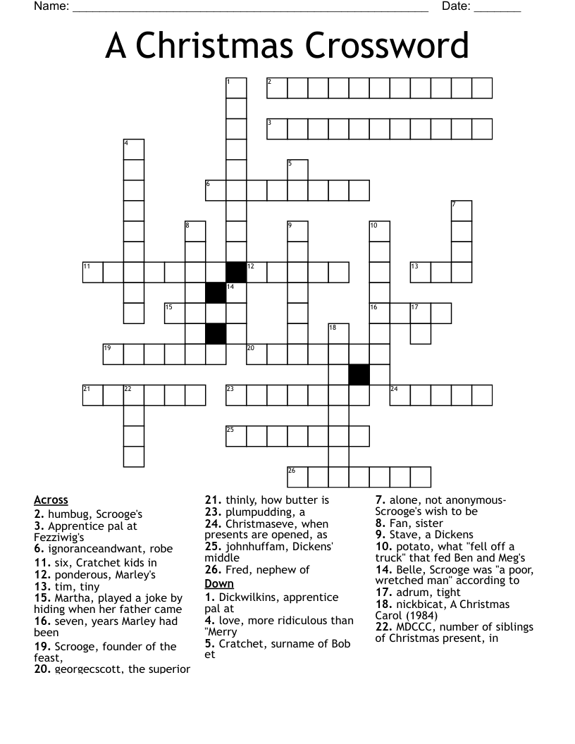 A Christmas Crossword