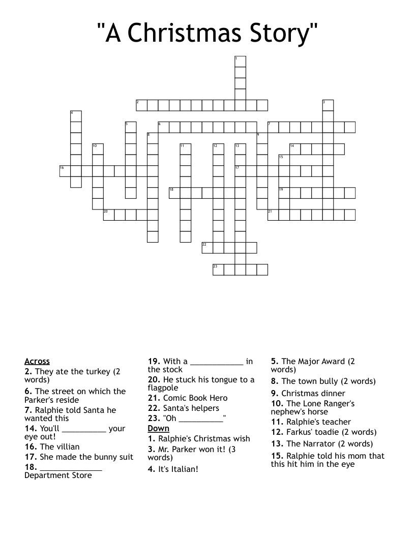 "A Christmas Story" Crossword
