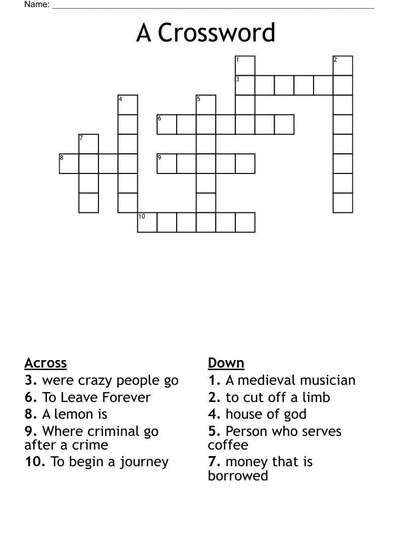 A Crossword