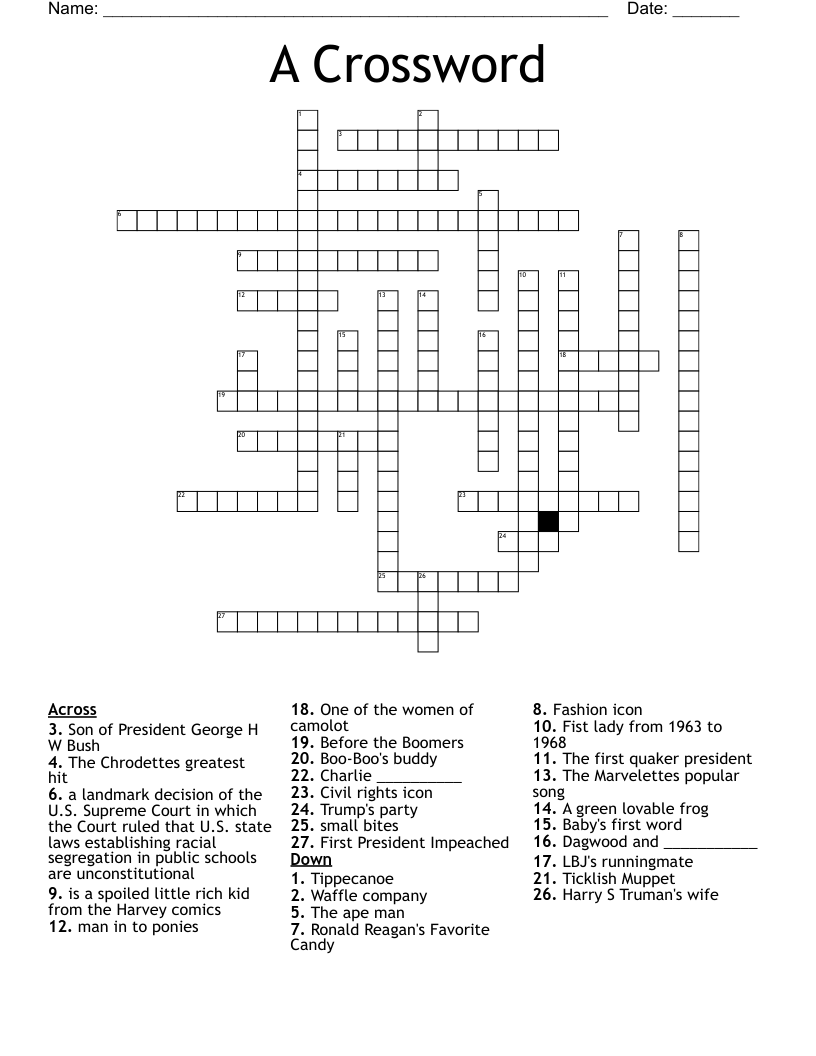A Crossword