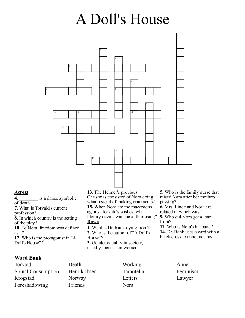 A Doll's House Crossword