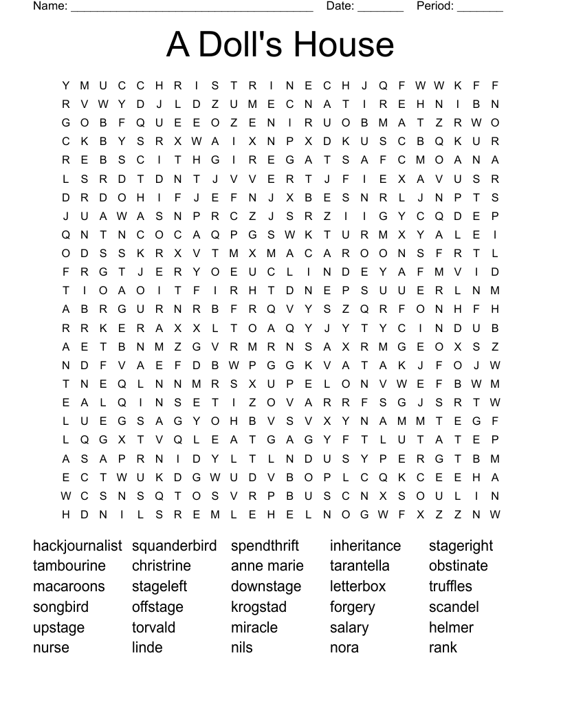 A Doll's House Word Search